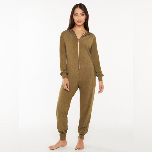 Savage x FENTY sleep shine hooded jumpsuit size large - Picture 1 of 8